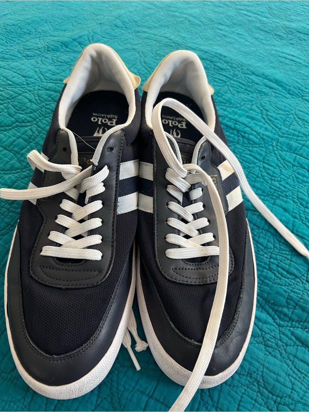 Polo by Ralph Lauren Navy & White Men’s Casual Sneakers size 11.5
